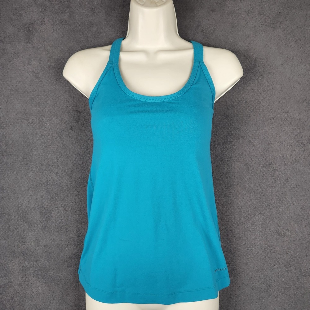 Patagonia Cordelisse Tank Top Womens Medium Blue Strappy Back Built in Bra 54915